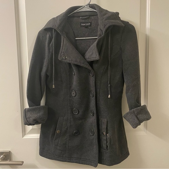 New Look Jackets & Coats New Look Womens Pea Coat Jacket With Hood Size Small Poshmark